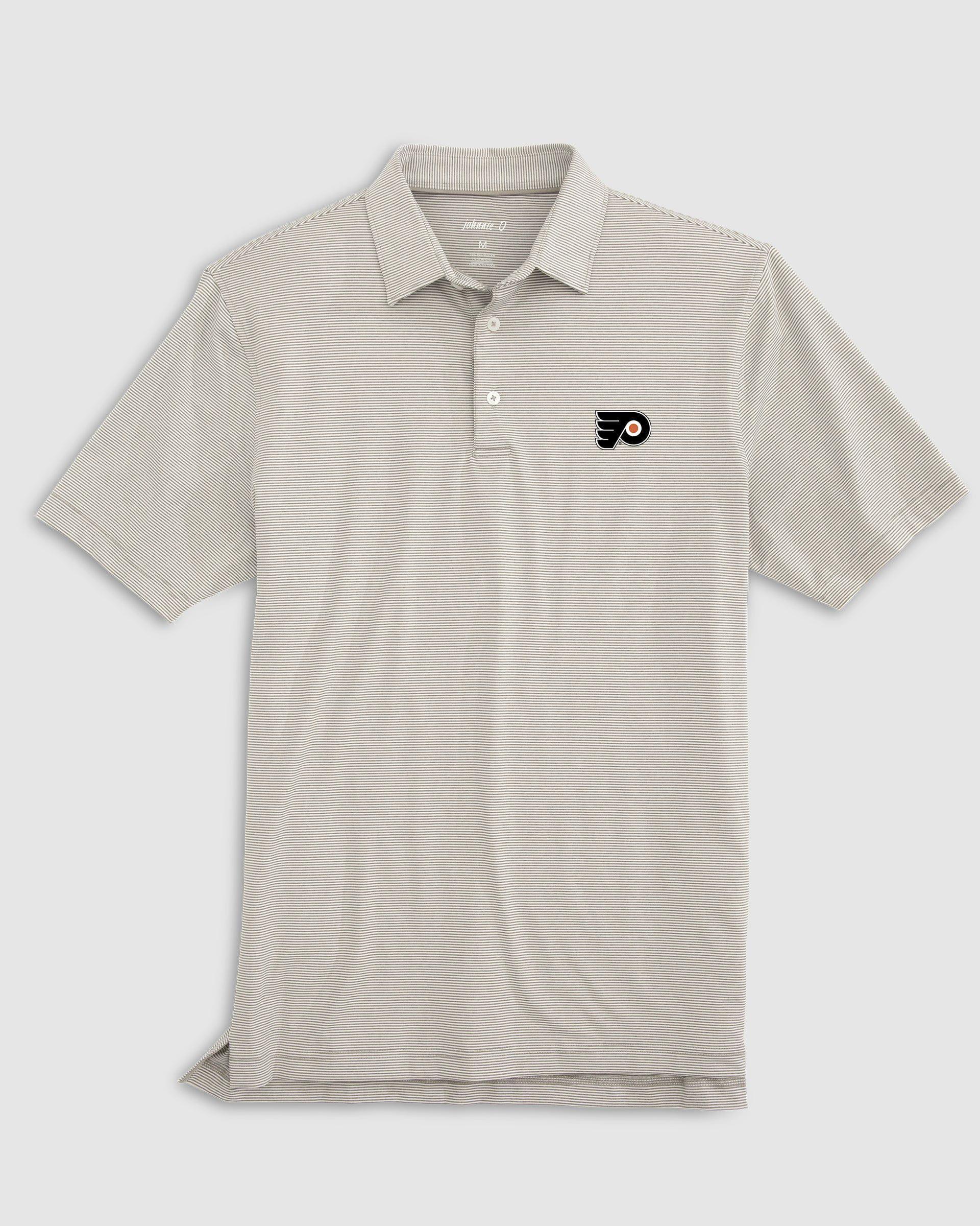 Calgary Flames Lyndonn Striped Jersey Performance Polo Product Image