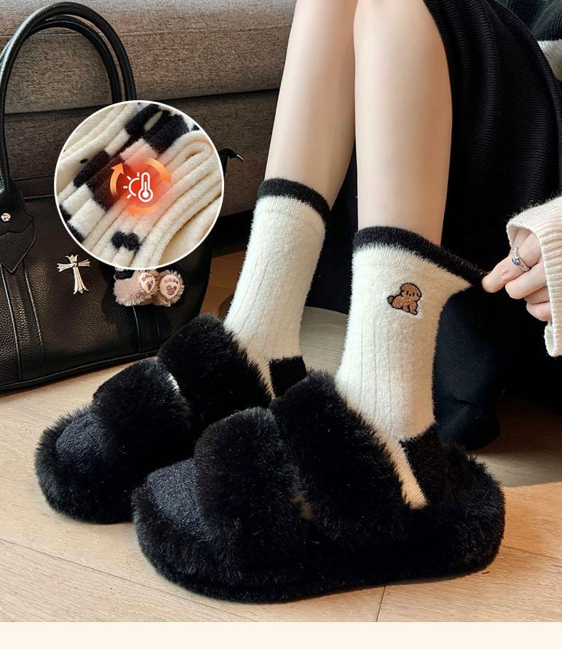 Set of 3 Pairs: Dog Embroidered Socks Product Image