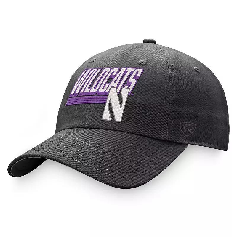 Mens Top of the World Charcoal Northwestern Wildcats Slice Adjustable Hat Product Image