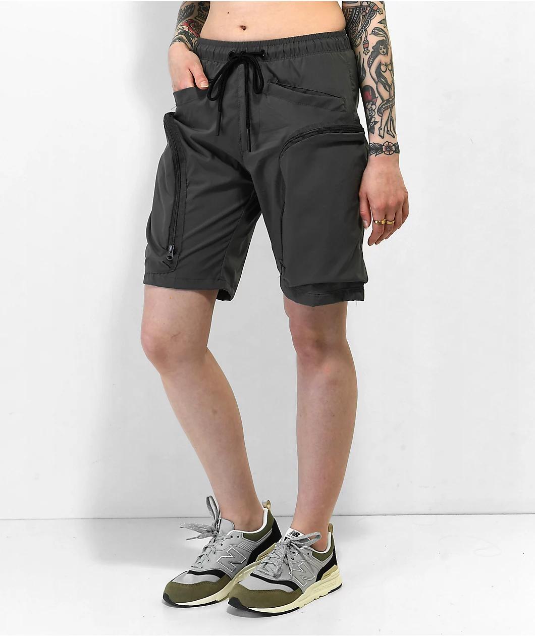 American Stitch Y2K Grey Cargo Shorts Product Image