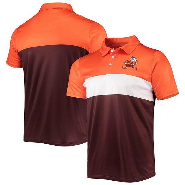 Mens FOCO /Brown Cleveland Browns Retro Colorblock Polo Product Image