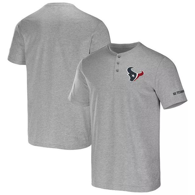 Mens NFL x Darius Rucker Collection by Fanatics Heather Gray Houston Texans Henley T-Shirt Product Image