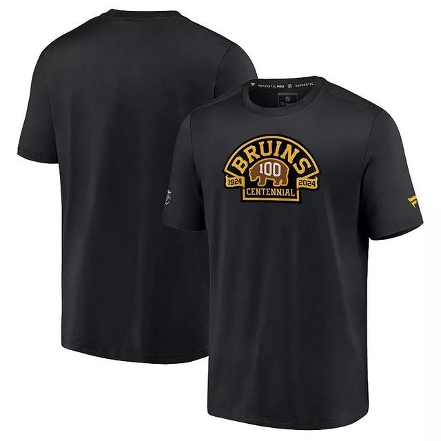 Mens Fanatics Branded Boston Bruins Authentic Pro Centennial Logo T-Shirt Product Image