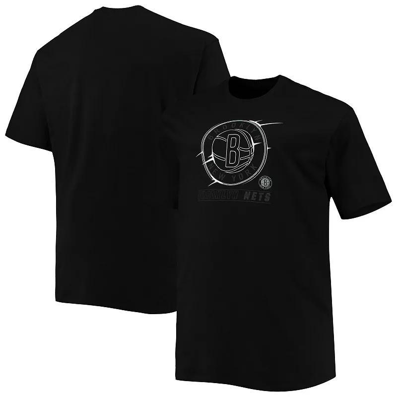 Mens Black Brooklyn Nets Big and Tall Pop T-shirt Product Image