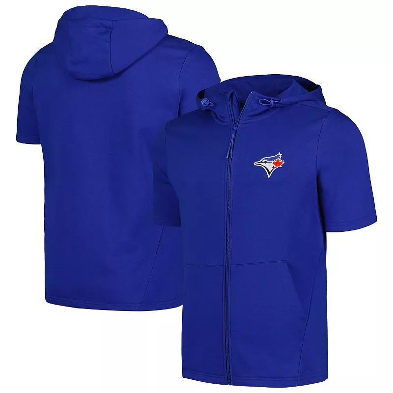 Mens Levelwear Royal Toronto Blue Jays Recruit Short Sleeve Full-Zip Hoodie Product Image