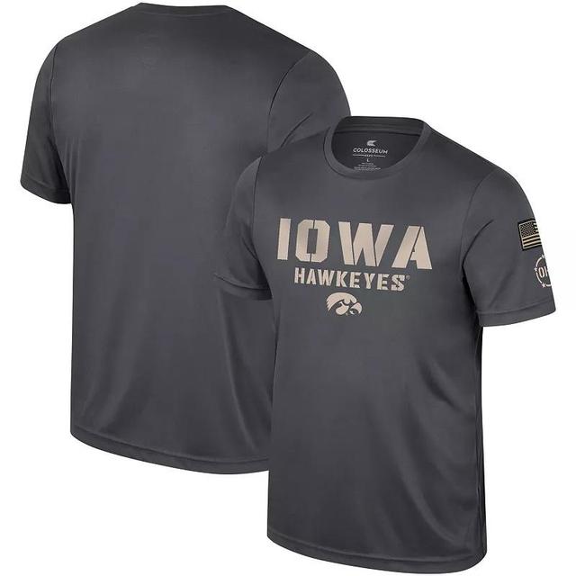 Mens Colosseum Charcoal Iowa Hawkeyes OHT Military Appreciation T-Shirt Product Image