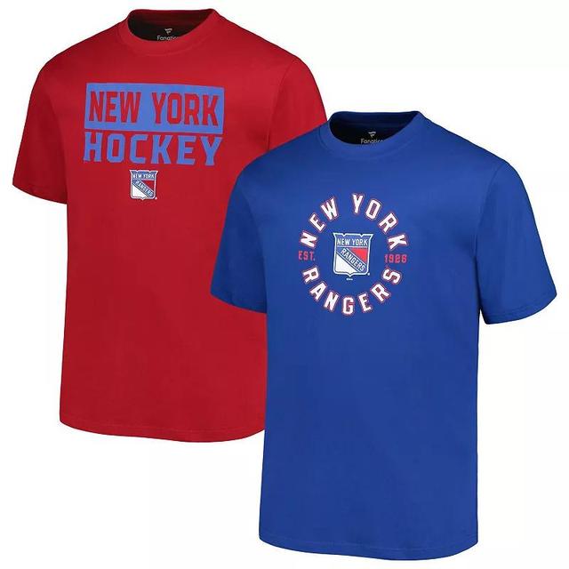 Mens Fanatics New York Rangers Big & Tall 2-Pack T-Shirt Set Product Image