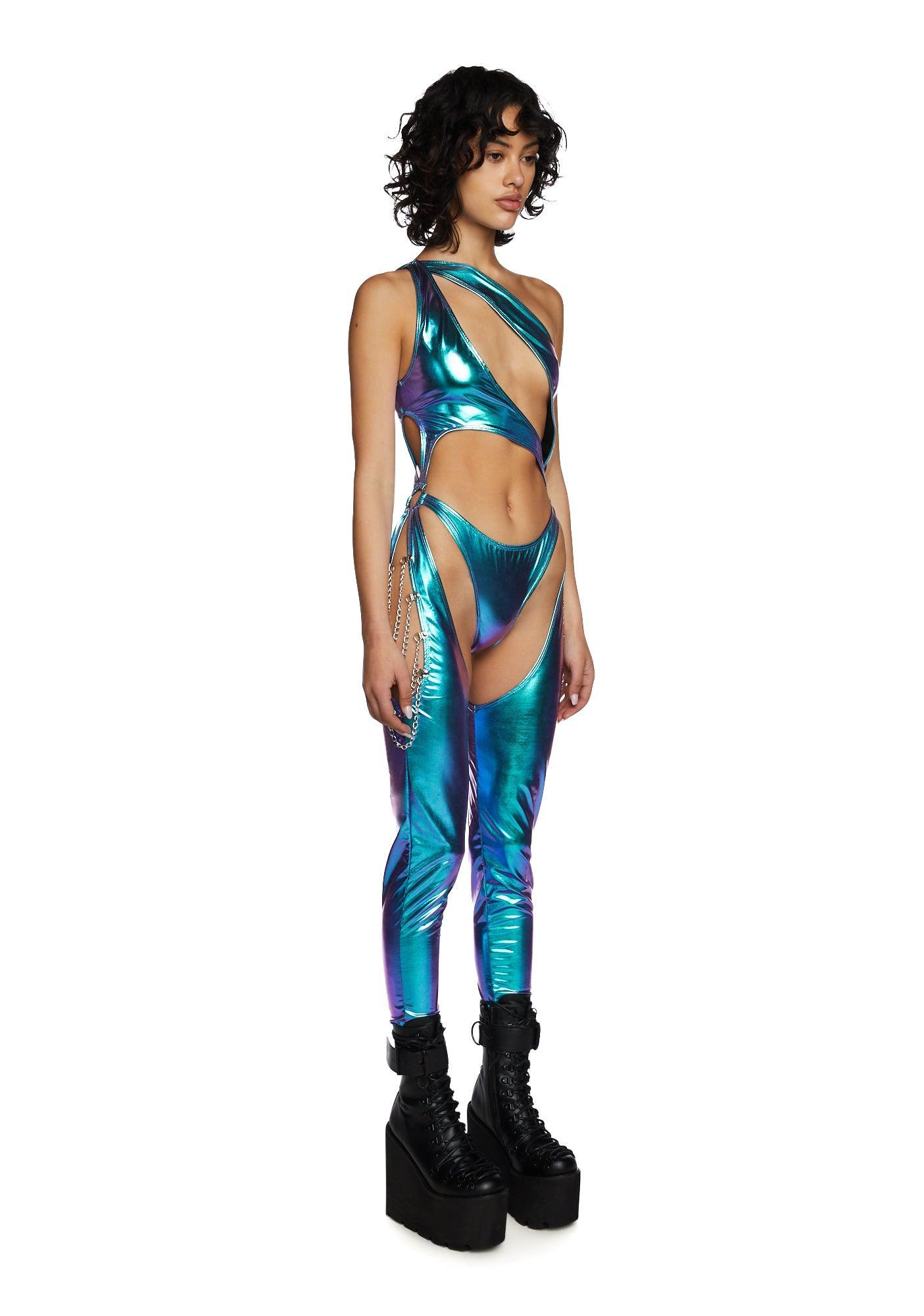 Indigo Prism Moonwalk Cut-Out Catsuit Male Product Image