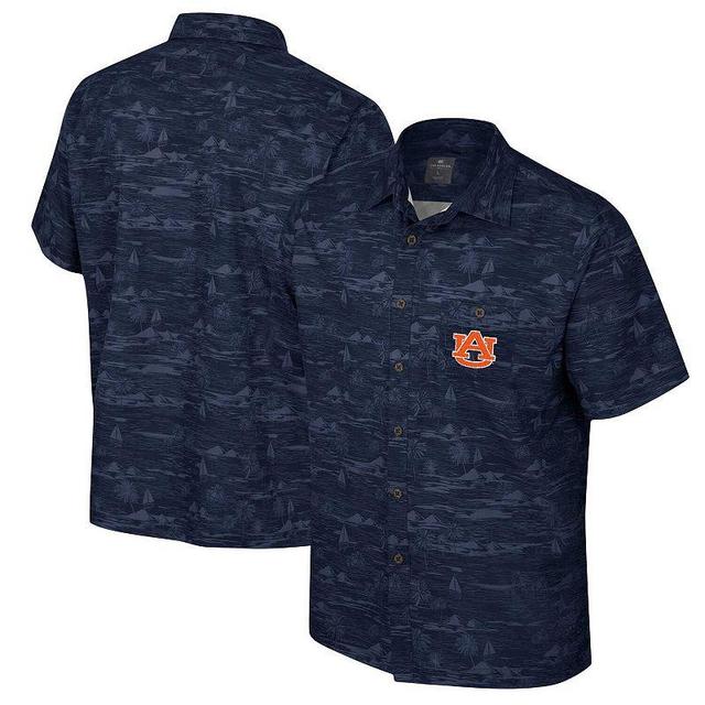 Mens Colosseum Auburn Tigers Ozark Button-Up Shirt Blue Product Image