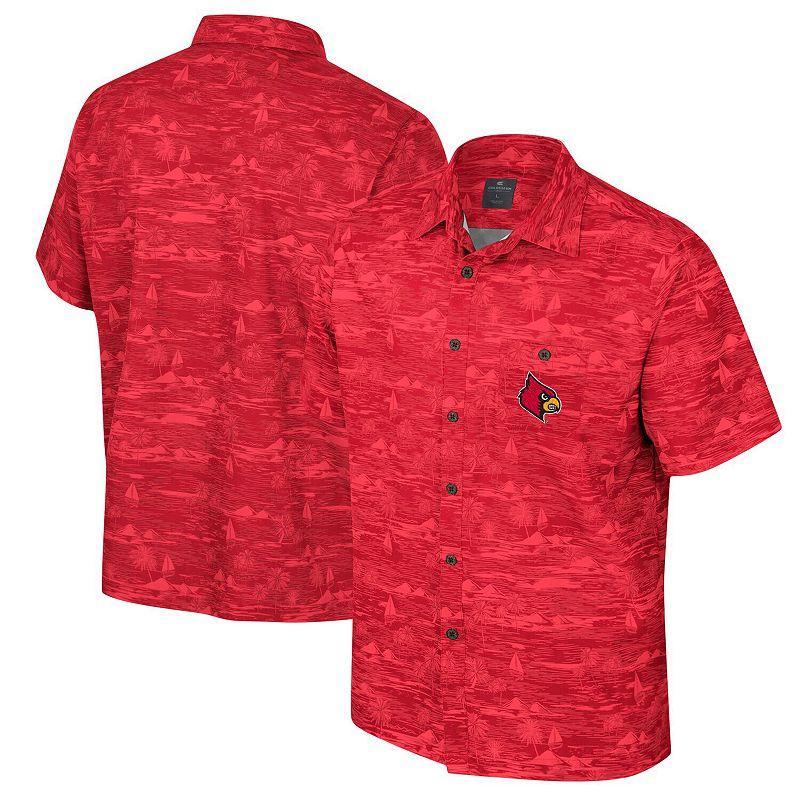 Mens Colosseum Louisville Cardinals Ozark Button-Up Shirt Product Image