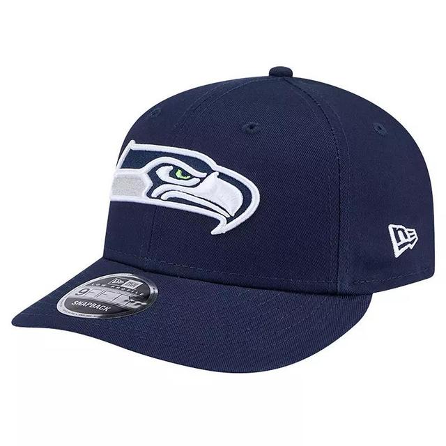 Mens New Era College Seattle Seahawks Main Low Profile 9FIFTY Snapback Hat, Blue Product Image