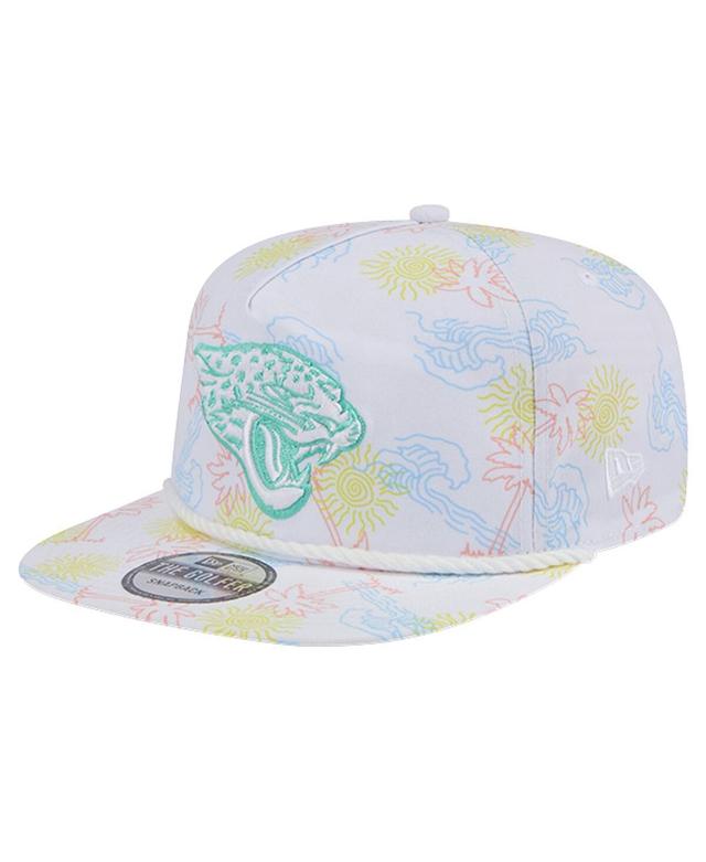 New Era Mens White Jacksonville Jaguars Vacay Golfer Snapback Hat Product Image