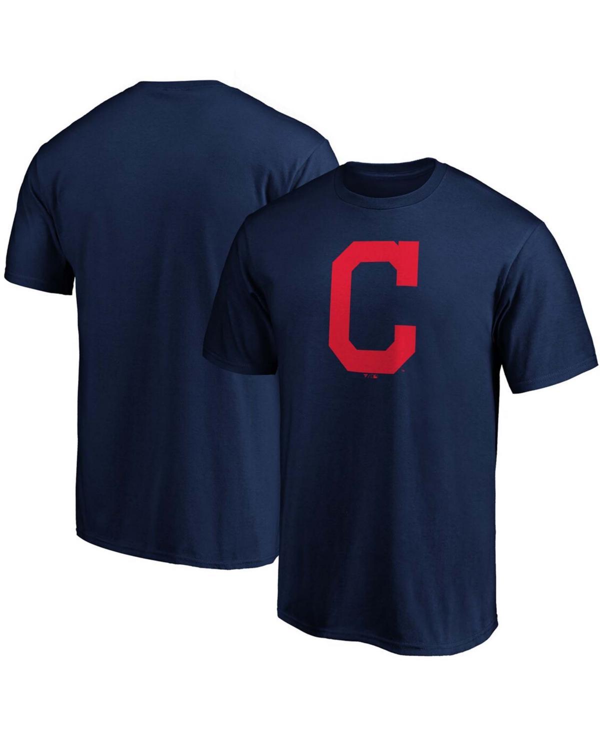 Mens Navy Cleveland Indians Official Logo T-shirt Product Image