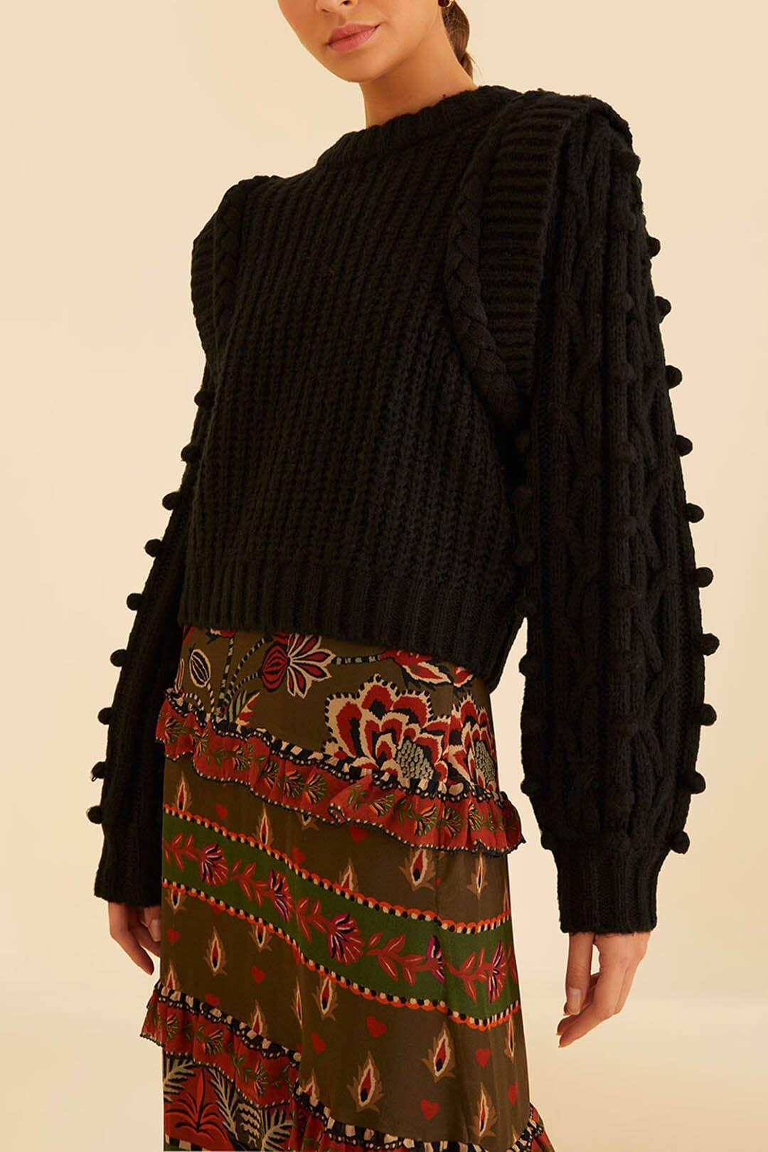 Black Braided Sweater product image