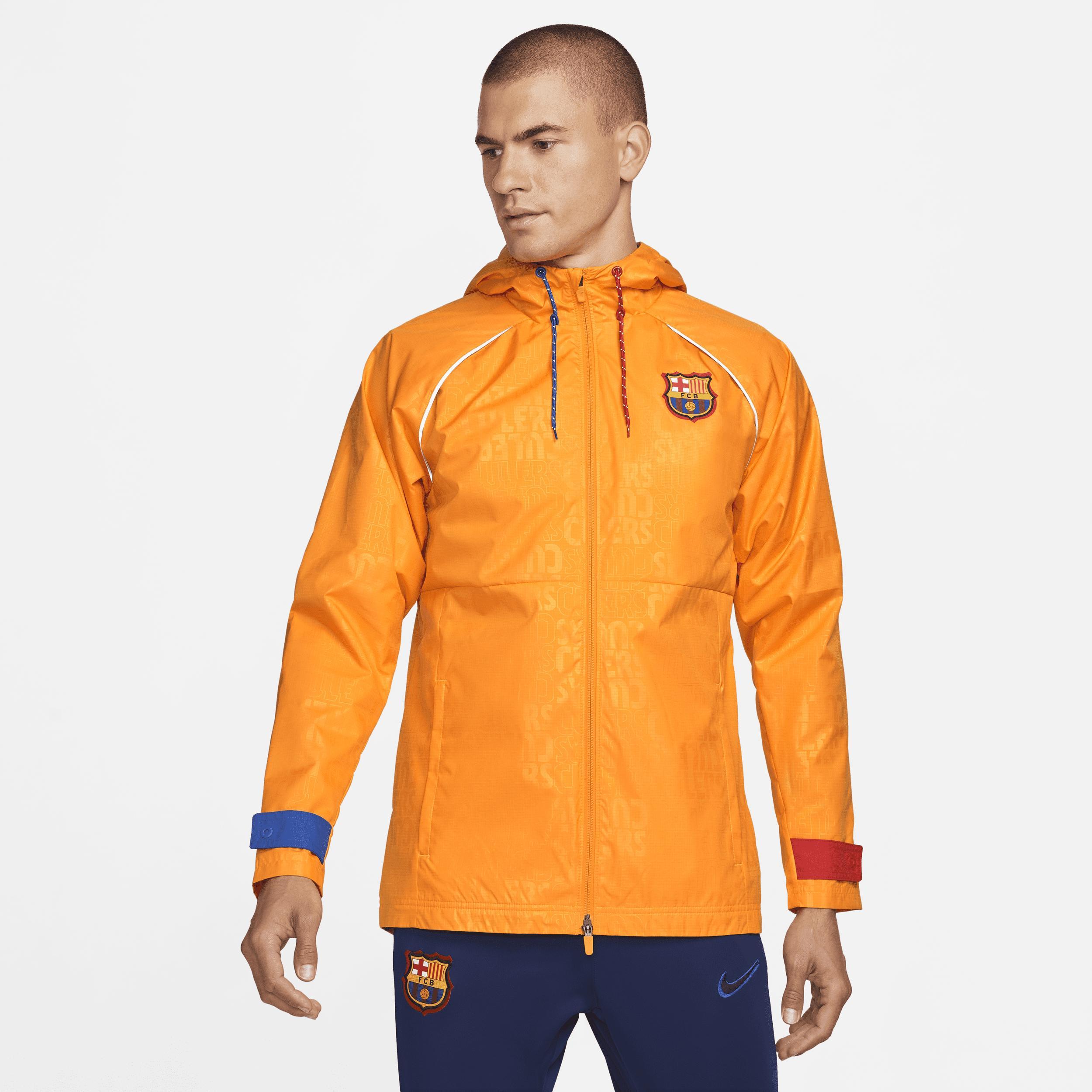 Mens Nike Orange Barcelona All-Weather Full-Zip Jacket Product Image