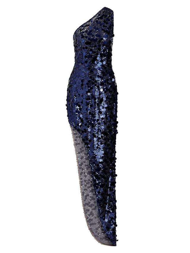 Womens Farah Sequined Asymmetric Gown Product Image