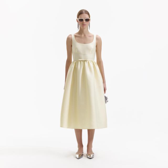 Yellow Taffeta Midi Dress Product Image