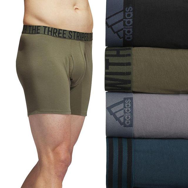 Mens adidas 4-Pack Stretch Cotton Boxer Briefs Product Image