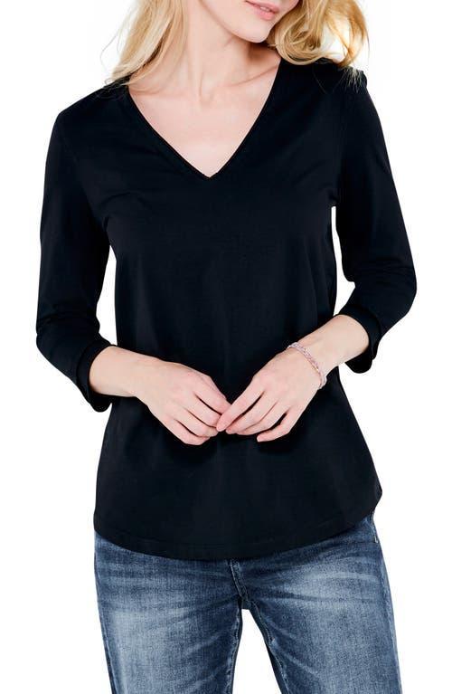 NIC  ZOE Perfect Knit V-Neck 34 Sleeve Tee Shirt Product Image