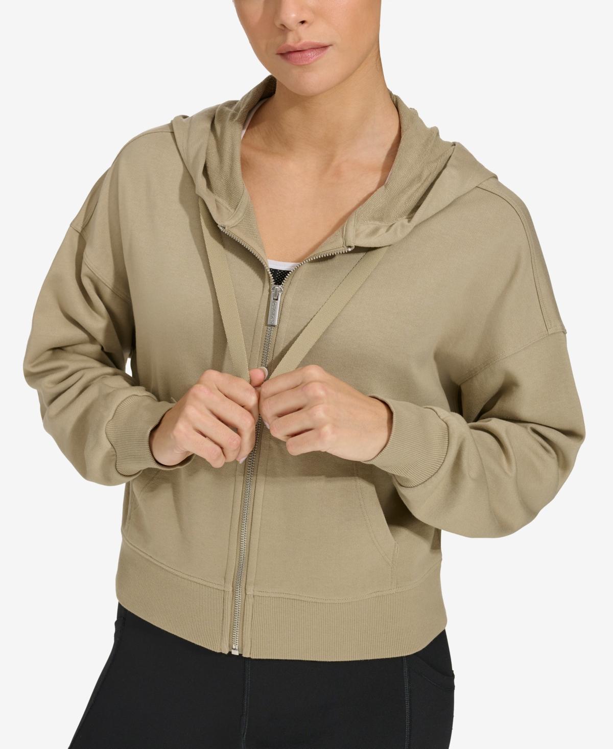 Calvin Klein Womens French Terry Long-Sleeve Zip-Up Hoodie Product Image