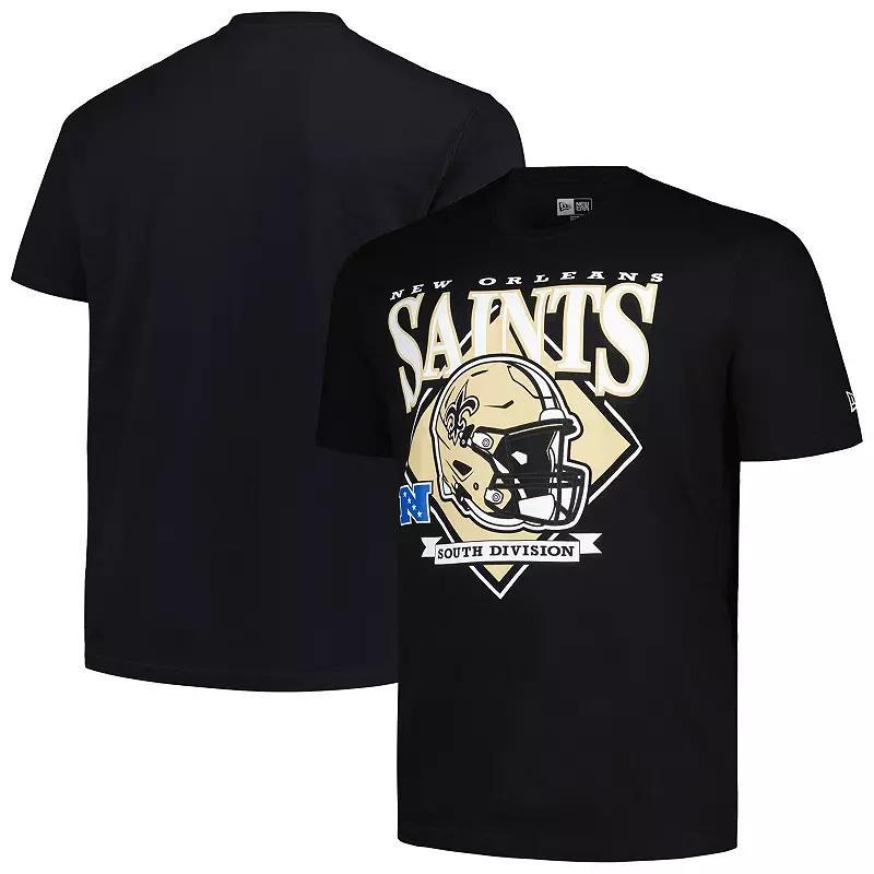 Mens New Era New Orleans Saints Big & Tall Helmet T-Shirt Product Image