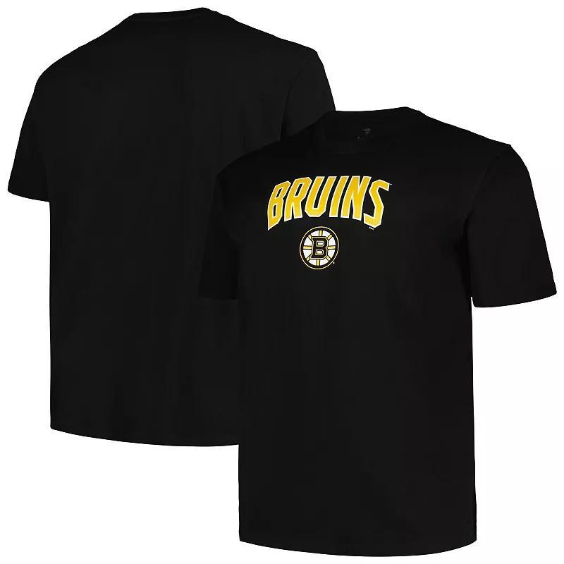 Mens Profile Black Boston Bruins Big and Tall Arch Over Logo T-shirt Product Image