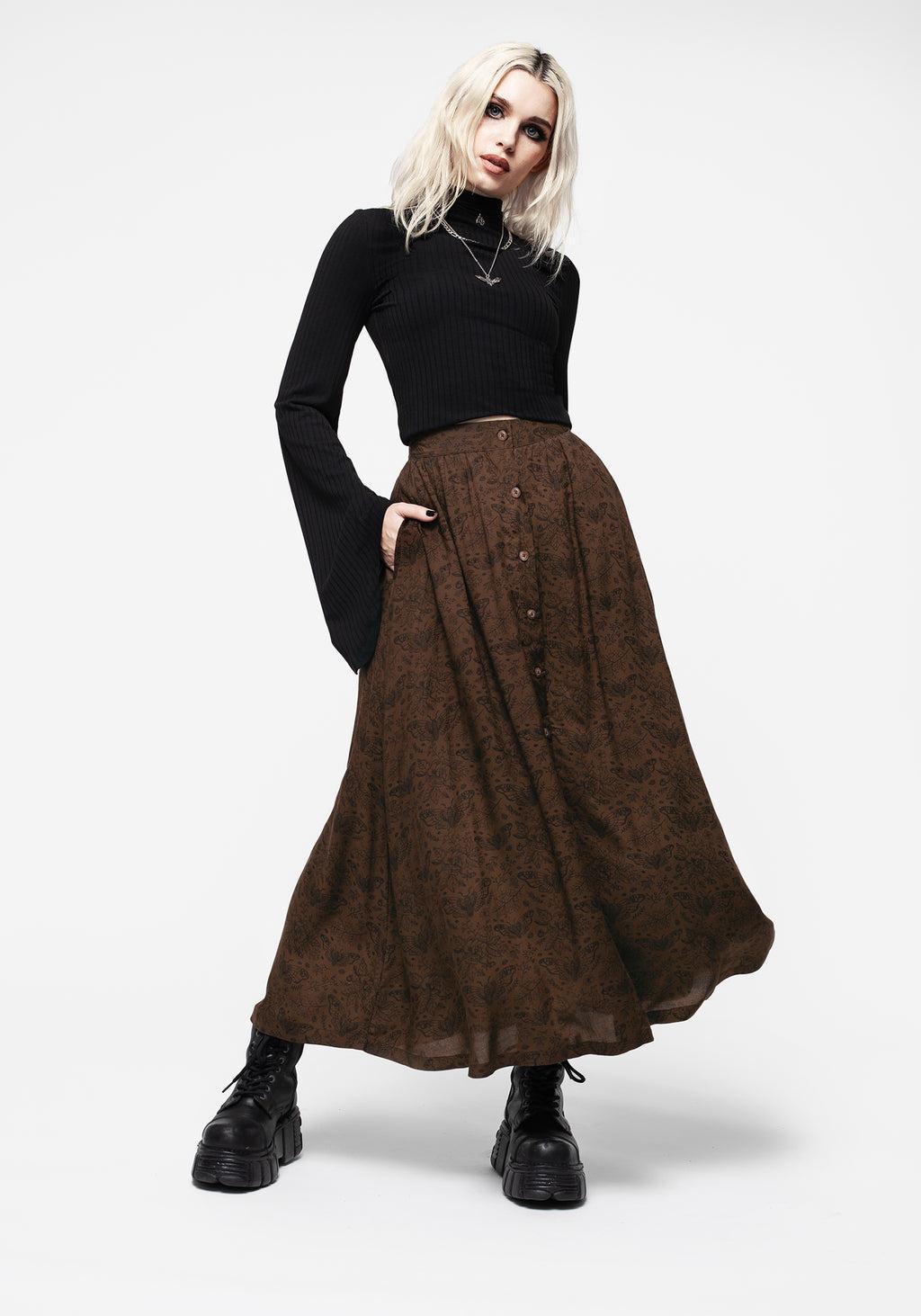 Rosamoth Button Up Midi Skirt Product Image