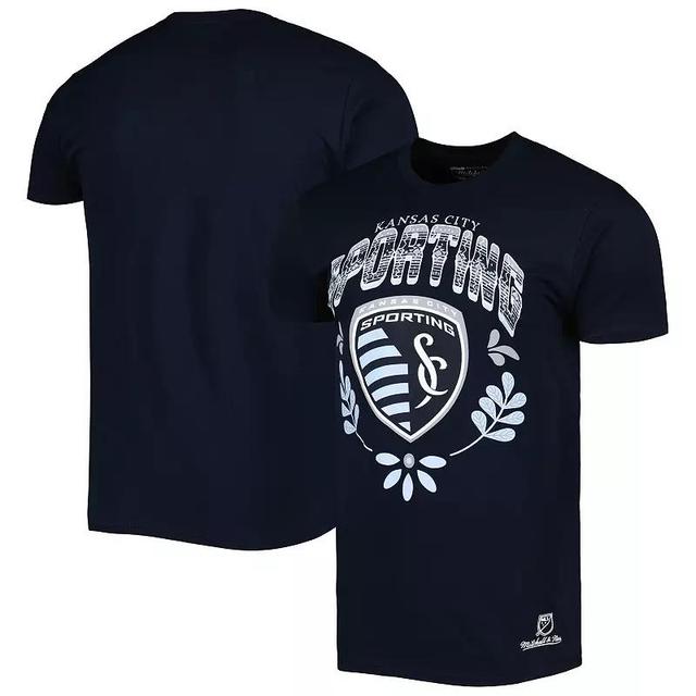 Mens Mitchell & Ness Sporting Kansas City Serape T-Shirt Blue Product Image