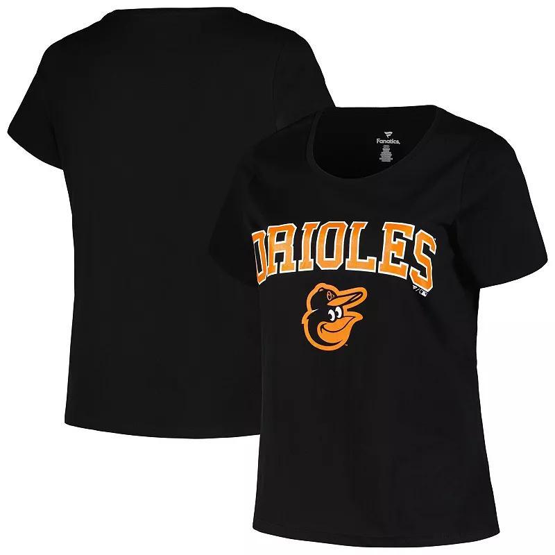 Womens Profile Black Baltimore Orioles Plus Size Arch Logo T-Shirt Product Image