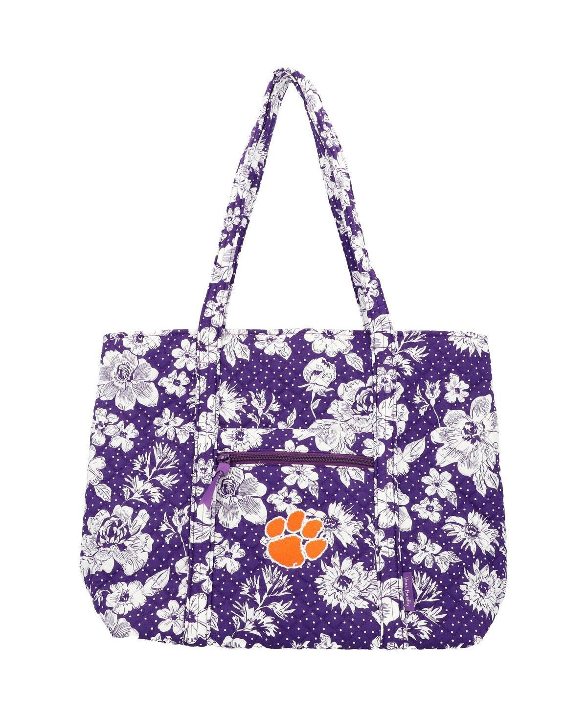 Womens Vera Bradley Clemson Tigers Rain Garden Vera Tote Bag Product Image