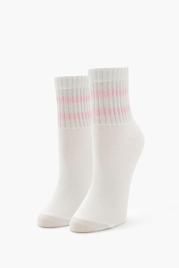 Varsity-Striped Quarter-Length Socks | Forever 21 Product Image