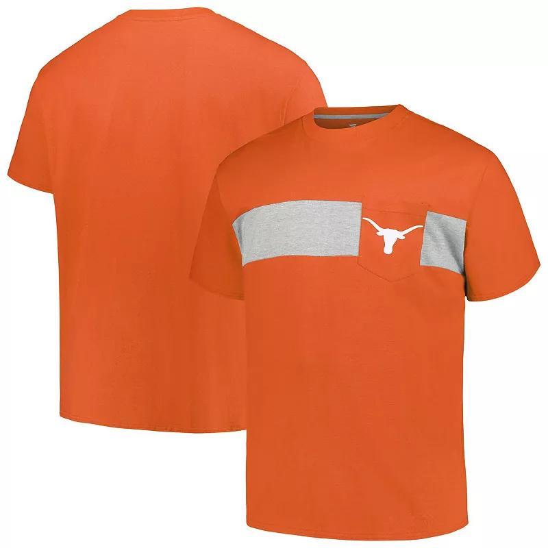 Mens Profile Texas Orange Texas Longhorns Big & Tall Color Stripe T-Shirt Product Image