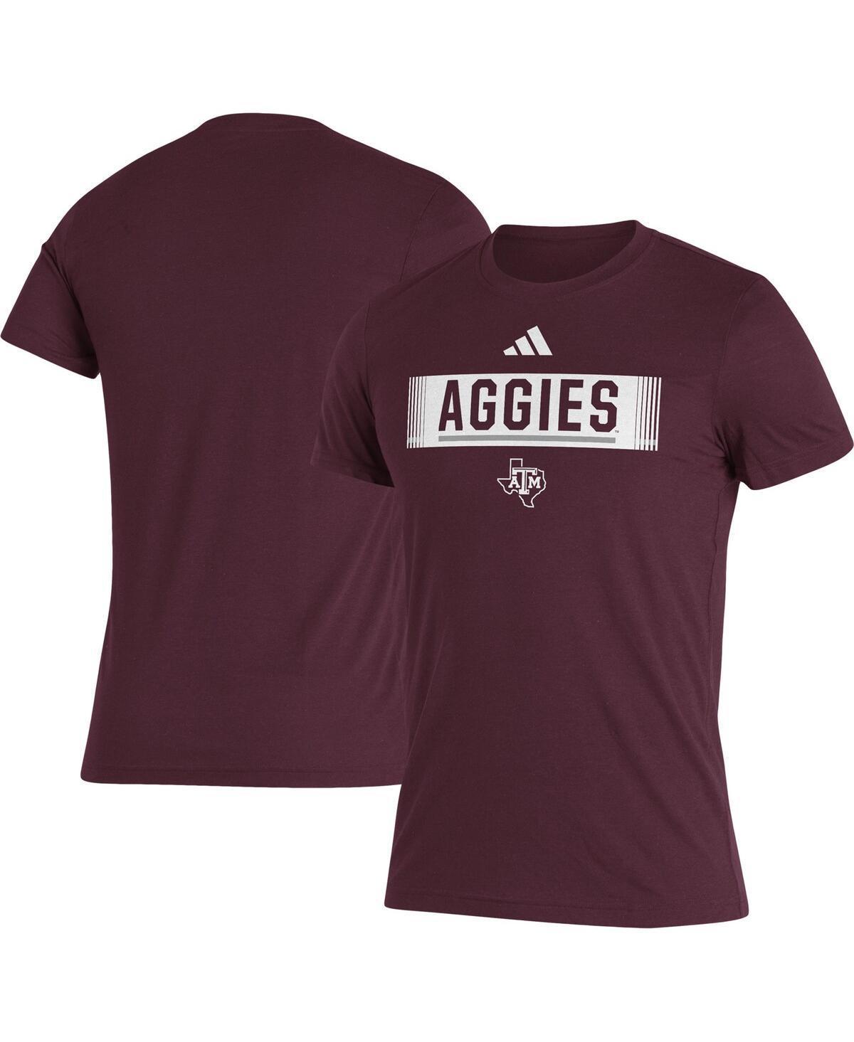 Mens adidas Maroon Texas A&M Aggies Wordmark Tri-Blend T-Shirt Product Image