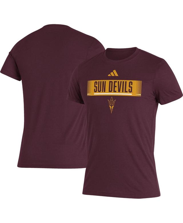 Mens adidas Maroon Arizona State Sun Devils Wordmark Tri-Blend T-shirt Product Image