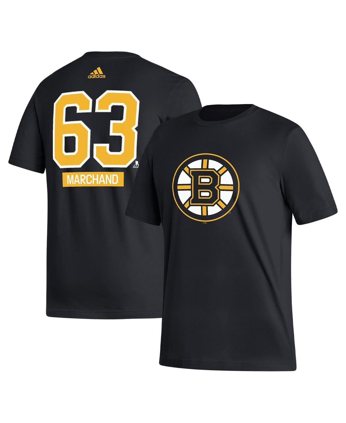 Mens adidas Brad Marchand Boston Bruins Fresh Name & Number T-Shirt Product Image