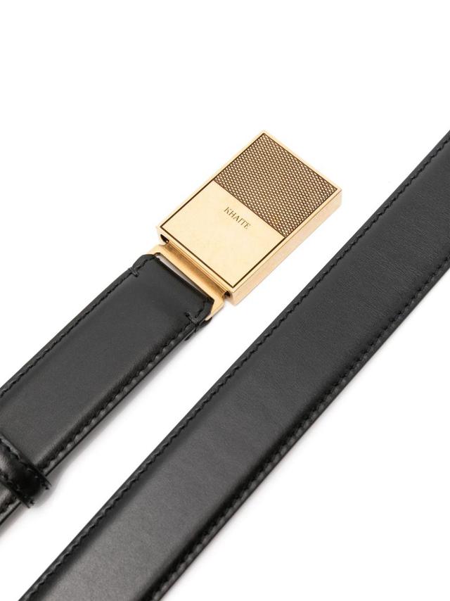 KHAITE Leather Belt In Black Product Image