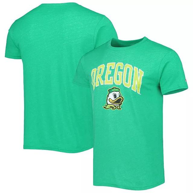 Mens League Collegiate Wear Heather Kelly Oregon Ducks 1965 Arch Victory Falls Tri-Blend T-Shirt Product Image