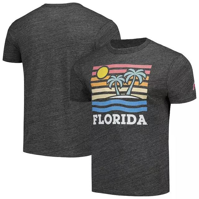 Mens League Collegiate Wear Heather Charcoal Florida Gators Hyper Local Victory Falls Tri-BlendT-Shirt Product Image