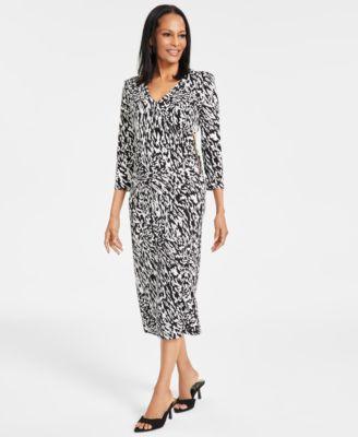 Women's Printed Wrap Dress, Created for Macy's Product Image