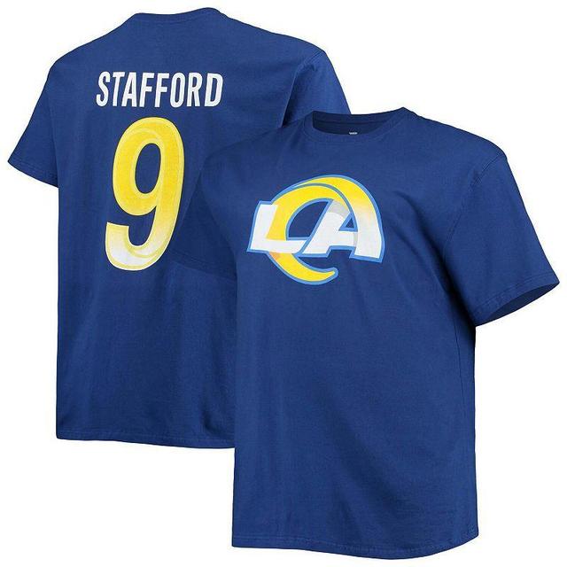 Mens Fanatics Matthew Stafford Royal Los Angeles Rams Big and Tall Player Name and Number T-shirt Product Image