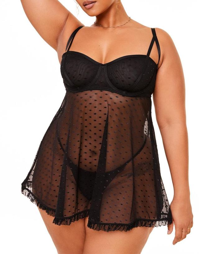 Adore Me Plus Size Aubrey Unlined Babydoll Lingerie Product Image