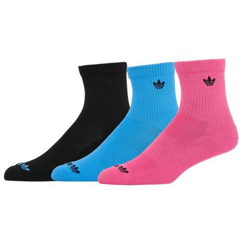 adidas Originals Mens Meta 3-Pack Crew Sock - Pink/Black/Blue Product Image