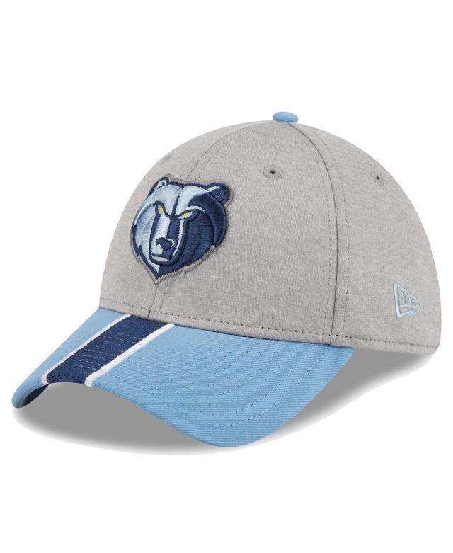 Mens New Era Gray/Light Blue Memphis Grizzlies Striped 39THIRTY Flex Hat Product Image