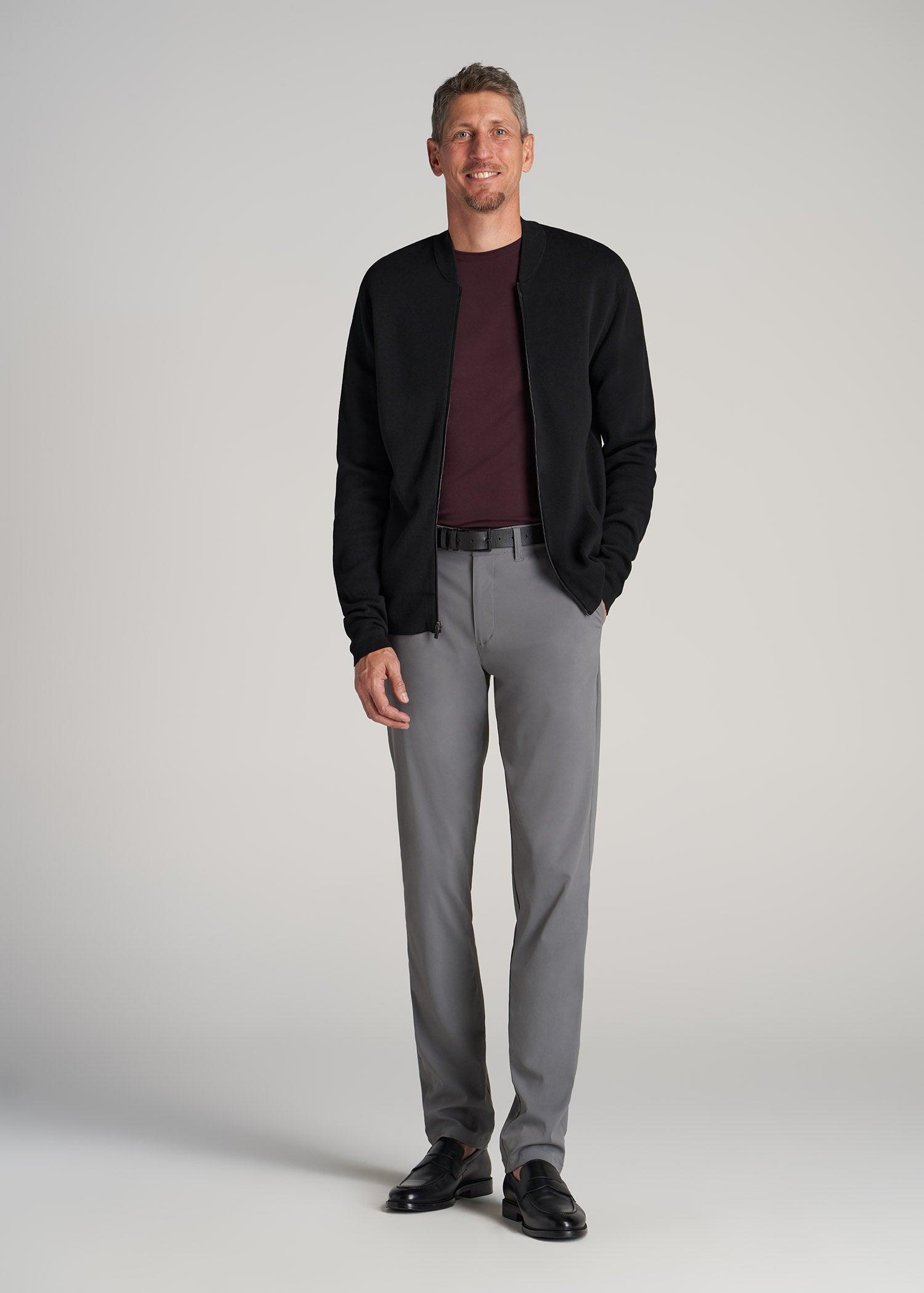 TAPERED FIT Traveler Chino Pants for Tall Men in Charcoal Product Image