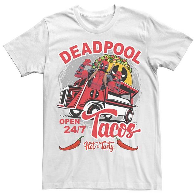 Mens Marvel Comics Deadpool Hot & Tasty Tacos Tee Product Image