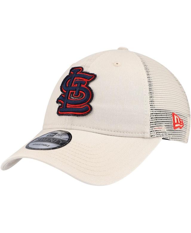 Mens New Era Stone St. Louis Cardinals Game Day 9TWENTY Adjustable Trucker Hat Product Image