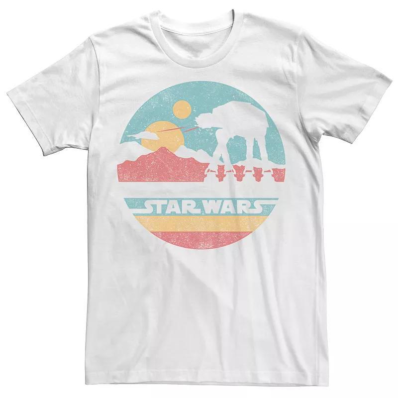 Mens Star Wars AT-AT Silhouette Title Logo Circle Tee Product Image