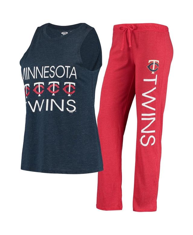 Womens Concepts Sport Red Minnesota Twins Meter Muscle Tank Top and Pants Sleep Set - Red Product Image