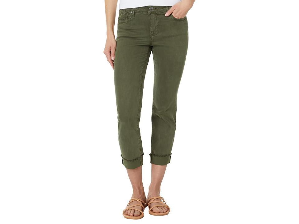 KUT from the Kloth Amy Crop Straight Leg- Roll-Up Frey In Tree (Tree) Women's Jeans product image