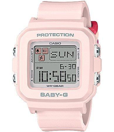 G-Shock Womens Digital Pink Resin Tri-Color Accent Strap Watch Product Image